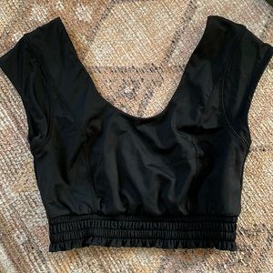 Free people black crop top